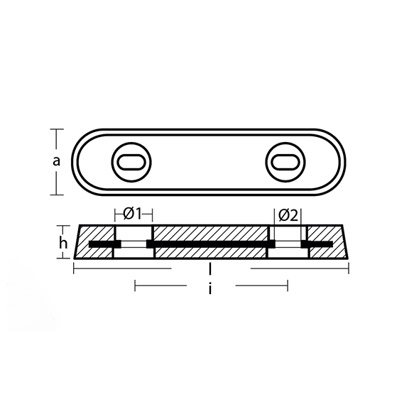 bolt on plate anode 2.7kg