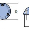 variprop propellor 90mm zinc anode
