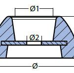 00101UKMG Disc rudder anode  70mm