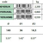 00105UKAL Disc anode rudder 140mm