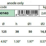 disc anode 2.7kg