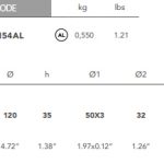 00154AL Disc anode transom 120mm
