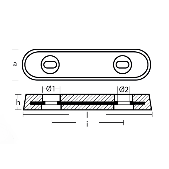 bolt on plate anode 2.3kg