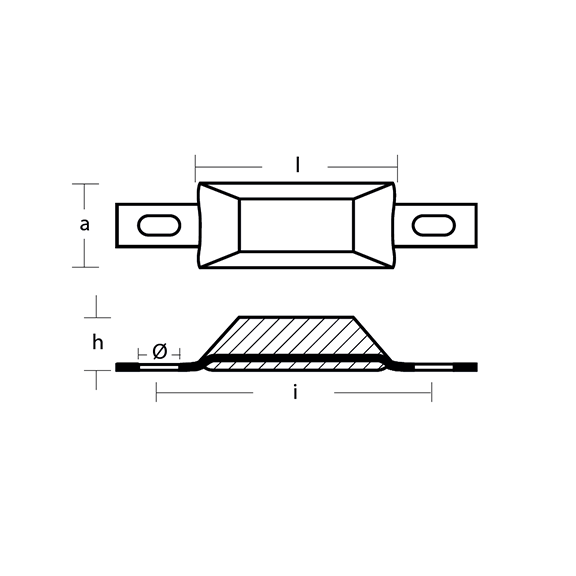 bolt on ingot anode 0.25kg