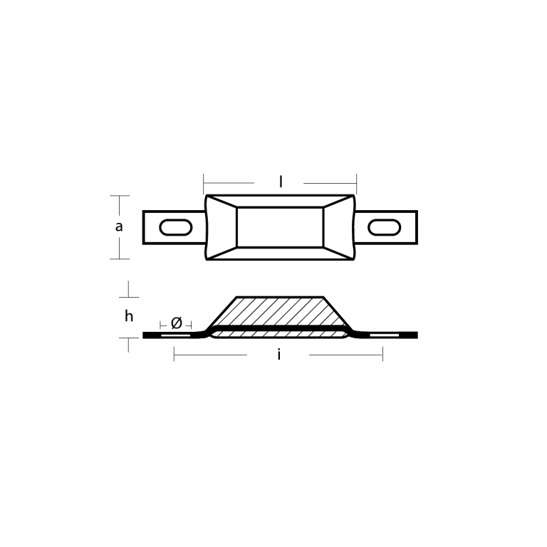 bolt on ingot anode 0.5kg