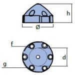 max prop propellor 44mm zinc anode
