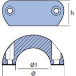 00552MG collar type shaft anode 25mm