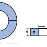 collar shaft anode 8m/1-1/2"m zinc