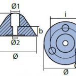 flex o fold propellor 69.5mm zinc anode