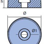 flex o fold (pair) propellor 32mm zinc anode
