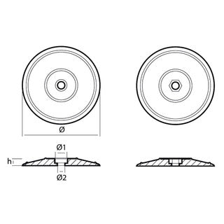 disc (pair) anode 70mm