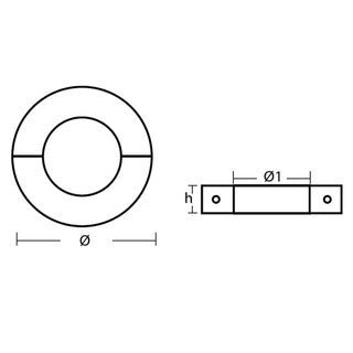 00557LAL  Collar shaft anode 35mm