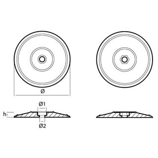 disc (pair) anode 90mm