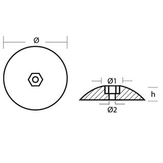 disc (pair) anode 92mm