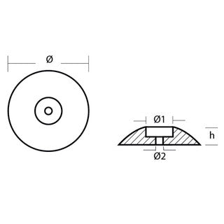 00103MG Disc rudder anode  110mm