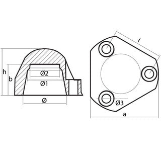 Autoprop propellor 43mm zinc anode